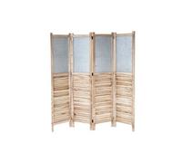 Paravent HWC-D27, cloison de séparation en bois et métal, 170x160x2 cm