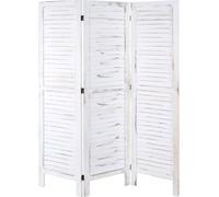 Paravent HWC-G30, Cloison de séparation visuelle, look shabby 170x120cm ~ blanc