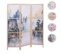 Paravent HWC-O70 Bois MVG Polyéthylène 170x137cm Berge