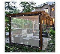 Paravent imperméable et indéchirable transparent pour extérieur, auvent latéral en plastique personnalisable pour le jardinage et le camping, 1,8 x 6 m, solution d'intimité pour terrasse