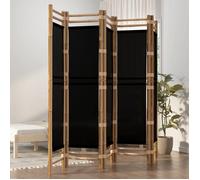 Paravent intérieur/ Cloison de séparation - UU - pliante 5 panneaux - 200 cm Bambou et toile CC59623475