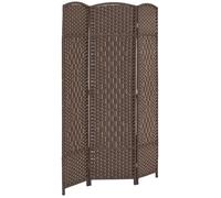 HOMCOM Paravent intérieur en Bois, 3 Panneaux, 135 x 180 cm, séparateur de pièce Pliable, pour Salon, Chambre à Coucher, Maison, Marron