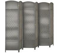 Paravent intérieur - HOMCOM - 6 panneaux - pliable - pour salon, chambre à coucher, maison - 270 x 180 cm - gris mélangé
