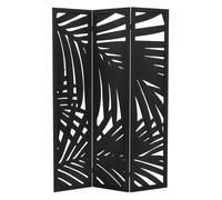 Paravent intérieur pliable ML-Design Sapporo H170 cm noir en bois 3 panneaux séparation de pièce