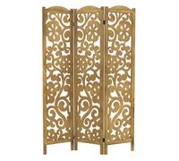 Paravent intérieur pliable ML-Design Yokohama H172 cm naturel en bois 3 panneaux séparation de pièce