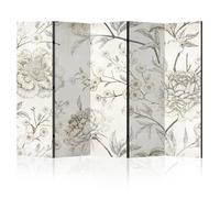 Paravent intérieur - unilateral - LumaSoul - Motif Floral - 2-3-2-0-3a-1-2-5 - 5 parties - 172x225 cm - Fleurs 2
