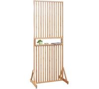 WENKO Séparateur de pièce Kailua, cloison de qualité 100% bambou avec étagère intégrée, idéal pour partager des pièces ou comme élément de déco, (l x h x p) : 72 x 178 x 40 cm, brun