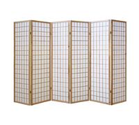 Paravent japonais bois naturel 6 parties