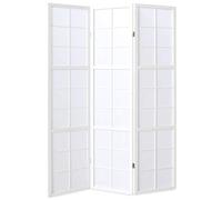 Paravent japonais Shoji en bois blanc de 3 pans --