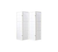 Paravent japonais shoji en bois blanc de 4 pans
