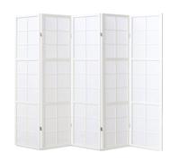 Paravent japonais Shoji en bois blanc de 5 pans