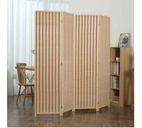 Makika Cloison de séparation en bois / bambou Pliable - Naturel Marron