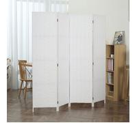 Paravent - Makika - Papier Blanc - 4 pièces - 180x180 cm - Séparateur de pièce Pliable Papier - Blanc Angulaire