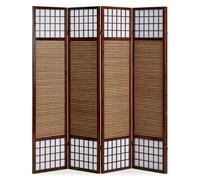 Paravent marron bambou shoji