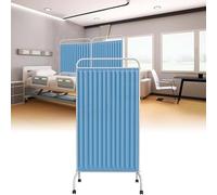 Paravent médical, cloison de séparation, paravent Pliable sur roulettes pour Salle d'urgence, Service d'hospitalisation, Surveillance en Soins intensifs - Clôture temporaire avec Rideaux (BL
