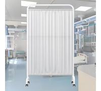 Paravent Médical Mobile De 1,80 M De Haut,Séparateur De Pièce Portable,Cloison De Séparation À Panneau Unique Avec Roulettes,Tissu En Nylon Imperméable,for Bureau,Clinique Et Salon De Beauté(White)