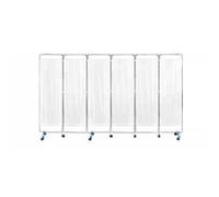 Paravent médical Pliable et réglable, cloison temporaire Mobile sur roulettes, pour centres de thérapie (Couleur 3, 180 x 50 cm - 6 pièces)