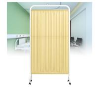 Paravent médical Portable à 4 Panneaux, cloison Pliable et roulante de 1,8 m avec roulettes pour Clinique, Bureau, Salon de beauté - Couleur Jaune, Installation et mobilité faciles