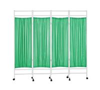 Paravent MéDical Sur Roulettes SéParateur PièCe Portable Et Pliable 1,8 M Haut Tissu En Nylon Double Couche Gain Place Convient aux Cliniques Et Salons Beauté Green 4 Panel