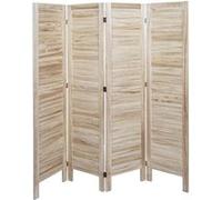Paravent HWC-G30 look shabby 170x162cm marron-clair