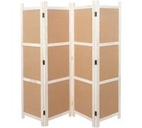 Paravent HWC-G52 marron 4 éléments 166x160cm