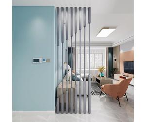 Paravent Métallique, 8 Panneaux, Séparateur d'Espace pour Maison et Bureau | Panneau de séparation moderne en métal, écran autonome pour créer des espaces privés à la maison, bureau ou restaurant