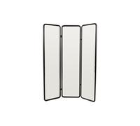 Paravent miroir 3 pans en métal - L. 146 x H. 180 cm - Noir - MIROLY