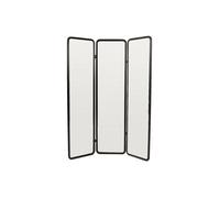 Paravent miroir 3 pans en métal - L. 146 x H. 180 cm - Noir - MIROLY
