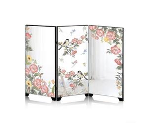 Paravent miroir pliable en acrylique avec motifs d'art chinois conçu pour poser une table et décorer l'intérieur (B)