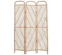 Paravent Moderne Décoratif avec 3 Panneaux Pliants en Rotin Naturel Cosenza