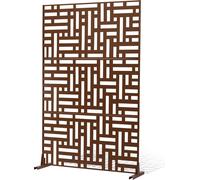 Paravent Paroi de séparation visuelle Métal 91x50,8x191cm Marron