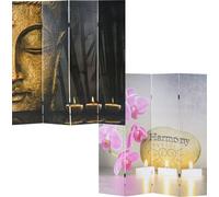 Paravent photo Buddha, Paravent Séparateur de pièce ~ 180x160 cm