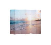 Paravent photo HWC-A83 MVG-certifié 180x244cm océan