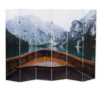 Paravent photo HWC-A83 MVG-certifié 180x244cm bateau