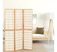 Paravent pliable 3 pièces style japonais - 120 x 170 cm - Paravent brise-vue - Paravent en bois de sapin massif avec papier de riz translucide - Pour salon, chambre à coucher, bureau