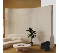 Paravent pliable d'intérieur Shoji blanc (L500 x l 26 x H180 cm) - Séparateur d'espace polyvalent pour la maison et le bureau
