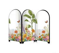 Paravent pliable en acrylique de style chinois | Miroir de table créatif avec motifs complexes | Ornement réglable pour la maison et le bureau | Noir | 23 x 33 cm (A)