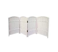 Paravent Pliable en Osier Tressé (4/5/6 Panneaux), Idéal for La Maison, Le Bureau, Jardin Ou Terrasse(70X30CM-4 Piece)