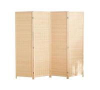 Paravent Pliable en Osier Tressé À La Main, Idéal for Séparer Une Pièce, Un Bureau Ou Une Chambre D'étudiant.(Color2,120x40cm-5Pieces)