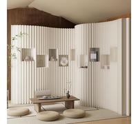 Paravent Pliable En Papier Rétractable, Écran De Confidentialité Pliable Avec Étagère De Rangement, Mobilier Créatif Pour La Maison, Paravent Alvéolé, H 180 Cm / 70,8 Po - 118,1 À 157,4 Po,H180Cm/70.