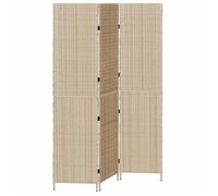 Paravent pliable en polyrotin - vidaXL - Beige - 147x180 cm - 3 panneaux - Pliable - Finition mate - Usage intérieur
