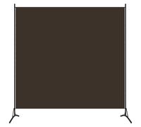 Paravent pliable en tissu marron 175 x 180 cm Marron