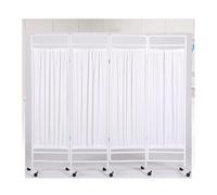 Paravent Pliable Et Réglable 4 Panneaux, Séparateur D'intimité Médical Sur Roulettes, Cloison Temporaire, Écrans De Protection Mobiles, Pour Centres Thérapie/cliniques