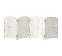 Paravent pliant court 4/5/6 panneaux autonome séparateur pour chambre à coucher en rotin