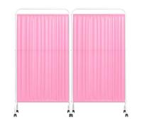 Paravent Portable 180 Cm éCran Confidentialité MéDical Combinable à Volonté Tissu éPais Facile à Assembler Convient aux HôPitaux Cliniques Et Salons Beauté Pink 2 piece Pack