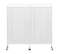 Paravent Portable 180 Cm éCran Confidentialité MéDical Combinable à Volonté Tissu éPais Facile à Assembler Convient aux HôPitaux Cliniques Et Salons Beauté White 2 piece Pack