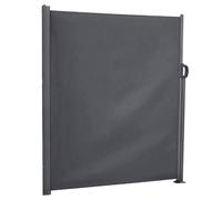 Paravent rétractable ""Antao"" graphite 3x1,8m en aluminium traité époxy - Hespéride