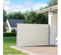 Paravent rétractable - SONGMICS - 180 x 350 cm - Pare-soleil - Brise-vue - Beige