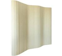 Homestyle4u Paravent intérieur Hauteur 200 x 250 cm Beige Bambou Naturel séparateur de pièce à roulettes