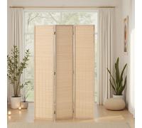 Paravent Séparateur de pièce en bois & bambou 3 panneaux 170x120 cm Homestyle4u